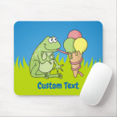 Frosch mit Icecream Mouse Pad Mousepad (Mit Mouse)