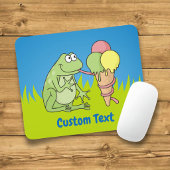 Frosch mit Icecream Mouse Pad Mousepad