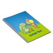 Frosch mit Icecream-Notebook Notizblock (Rechte Seite)
