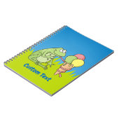 Frosch mit Icecream-Notebook Notizblock (Linke Seite)