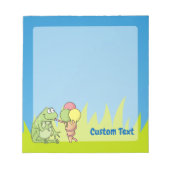 Frosch mit Icecream Notepad Notizblock (Vorderseite)