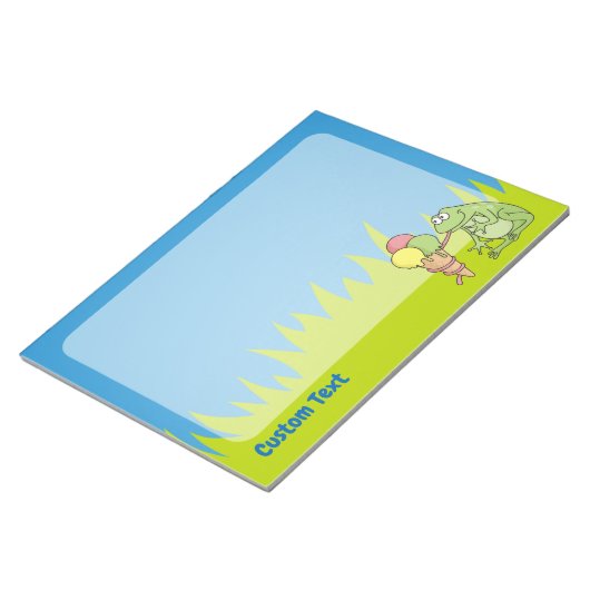 Frosch mit Icecream Notepad Notizblock (angewinkelt)