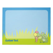 Frosch mit Icecream Notepad Notizblock (Vorderseite)