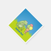 Frosch mit Icecream Paper Napkins Serviette (Ecke)