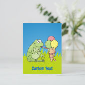 Frosch mit Icecream Postkarte (Stehend Vorderseite)