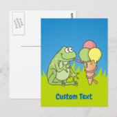 Frosch mit Icecream Postkarte (Vorne/Hinten)