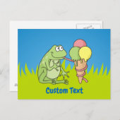 Frosch mit Icecream Postkarte (Vorne/Hinten)