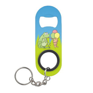 Frosch mit Icecream Schlüsselanhänger Flaschenöffn Mini Flaschenöffner
