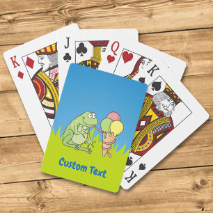 Frosch mit Icecream Spielkarten