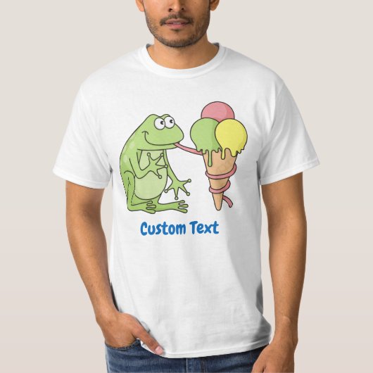 Frosch mit Icecream-T - Shirt (Vorderseite)