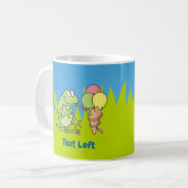 Frosch mit Icecream-Tasse Kaffeetasse (Vorderseite Links)