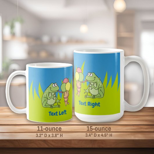 Frosch mit Icecream-Tasse Kaffeetasse