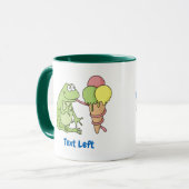 Frosch mit Icecream-Tasse Tasse (Vorderseite Links)