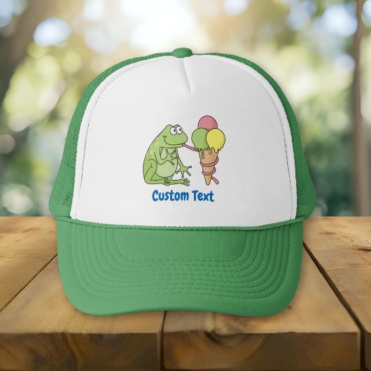 Frosch mit Icecream Trucker Hat Truckerkappe