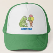 Frosch mit Icecream Trucker Hat Truckerkappe (Vorderseite)