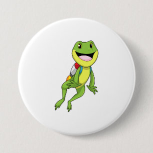 Frosch mit Jetpack Button