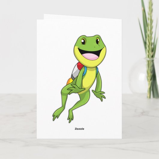 Frosch mit Jetpack Karte (Rückseite)