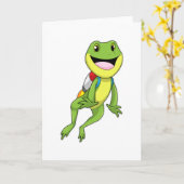 Frosch mit Jetpack Karte (Gelbe Blume)