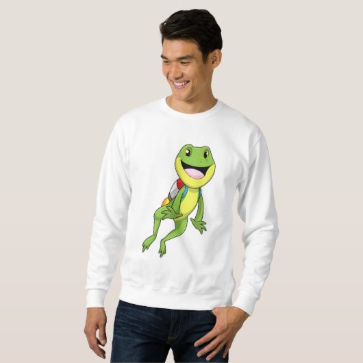 Frosch mit Jetpack Sweatshirt (Vorne ganz)