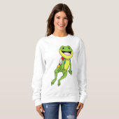 Frosch mit Jetpack Sweatshirt (Vorne ganz)