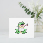 Frosch mit Käfer Postkarte (Stehend Vorderseite)