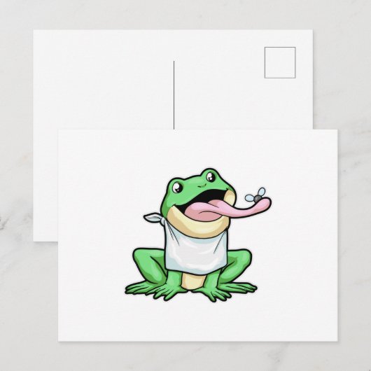 Frosch mit Käfer Postkarte (Vorne/Hinten)