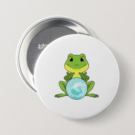Frosch mit Kristallkugel Button (Vorne & Hinten)