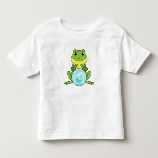 Frosch mit Kristallkugel Kleinkind T-shirt (Vorderseite)