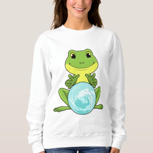 Frosch mit Kristallkugel Sweatshirt (Vorderseite)
