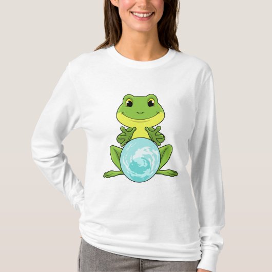 Frosch mit Kristallkugel T-Shirt (Vorderseite)