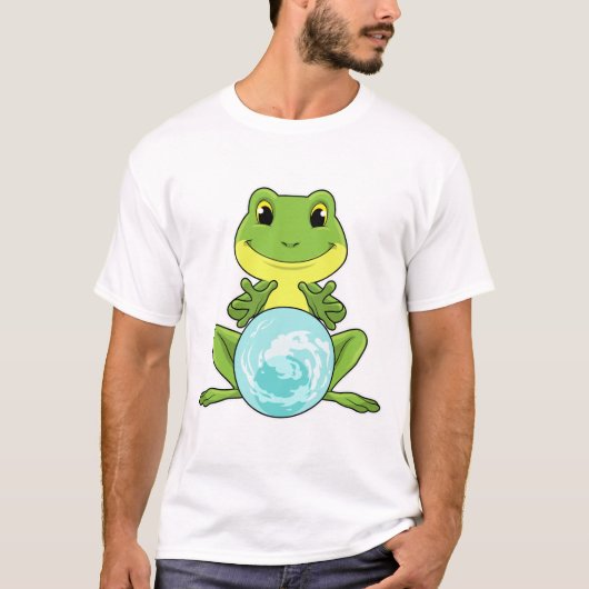 Frosch mit Kristallkugel T-Shirt (Vorderseite)