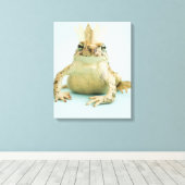 Frosch mit Krone Leinwanddruck (Insitu (Holzboden))