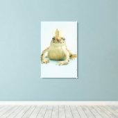 Frosch mit Krone Leinwanddruck (Insitu (Holzboden))