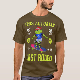 Frosch mit Kuhhhut Funny Frog Cowboy Tiere T-Shirt