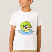 Frosch mit Leaf beim Schwimmen T-Shirt (Vorderseite)