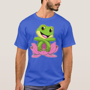 Frosch mit Lotusblume T-Shirt