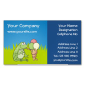 Frosch mit magnetischer Icecream-Visitenkarte Magnetische Visitenkarte (Vorderseite)