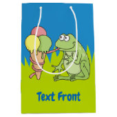 Frosch mit mittlerer Icecream-Geschenktasche Mittlere Geschenktüte (Vorderseite)
