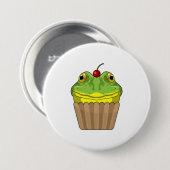 Frosch mit Muffin Button (Vorne & Hinten)