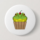 Frosch mit Muffin Button (Vorderseite)