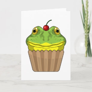 Frosch mit Muffin Karte