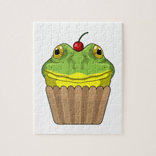 Frosch mit Muffin Puzzle (Vertikal)