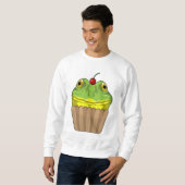 Frosch mit Muffin Sweatshirt (Vorne ganz)