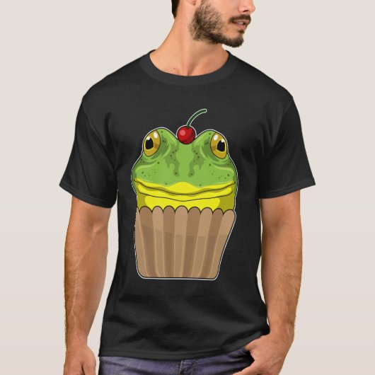 Frosch mit Muffin T-Shirt (Vorderseite)
