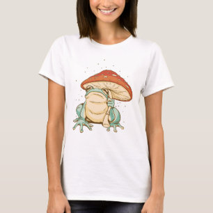 Frosch mit Mushroom-Schirm T-Shirt