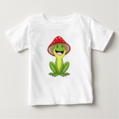 Frosch mit Pilz Baby T-shirt (Vorderseite)