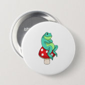Frosch mit Pilz Button (Vorne & Hinten)