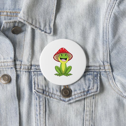 Frosch mit Pilz Button (Beispiel)