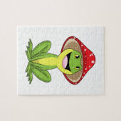 Frosch mit Pilz Puzzle (Horizontal)