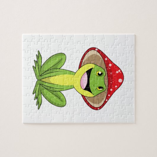 Frosch mit Pilz Puzzle (Horizontal)
